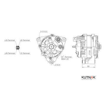 ALTERNÁTOR 24V / 120A + ŘEMENICE 8 DRÁŽEK - ORIGINÁL MITSUBISHI