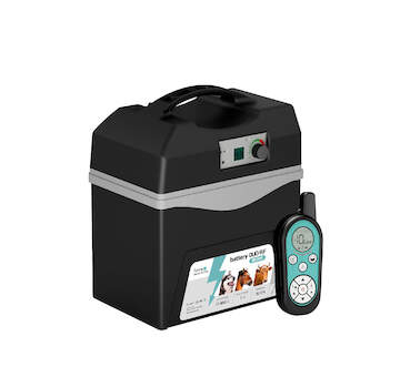Bateriový přenosný RF zdroj pro elektrický ohradník fencee battery DUO RF BDX10 s ovladačem