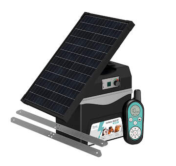 Bateriový RF zdroj fencee battery DUO RF BDX10 s ovladačem + solární panel 30 W + konzole