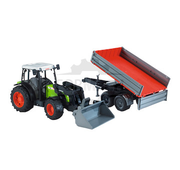 Claas Nectis 267 F S čelním nakladačem a přívěsem