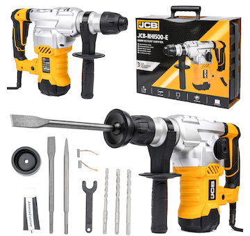 Elektrická příklepová vrtačka dláta příklepová vrtačka kufr 1500W JCB