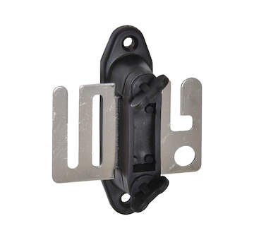 Izolátor pro elektrický ohradník k vchodové brance, plochý pro pásku do 40 mm, na hřebík nebo vrut - 4 ks