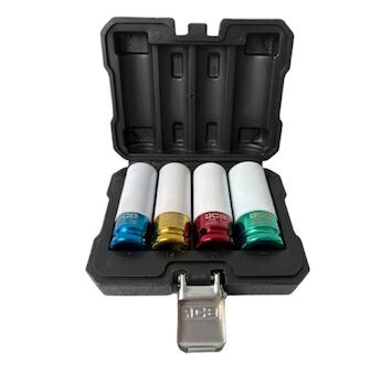 JCB 4 ks Alu rázový nástrčný klíč 1/2