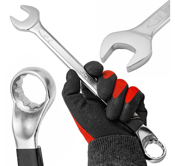 JCB Očkoplochý klíč vyhnutý 75° 24 mm