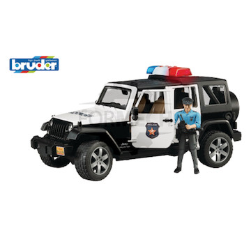 Jeep Wrangler Unlimited Rubicon Policejní auto, světelný a zvukový modul a policista