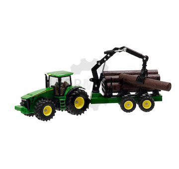 John Deere 8430 S vyvážecím přívěsem