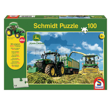 John Deere Puzzle s SIKU Traktor 100 dílků <br> od 6 let