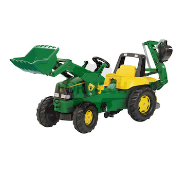 John Deere S nakladačem a lžící