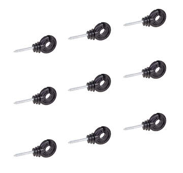 Kruhový izolátor s vrutem pro elektrický ohradník, vodiče do 12 mm - 100 ks