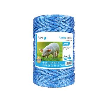 Lanko pro elektrický ohradník, průměr 2,5 mm, modré, délka 200 m