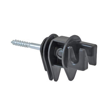 Lanový izolátor s vrutem pro elektrický ohradník pro lana do 7 mm - 10 ks