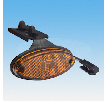 LED BOČNÍ POZIČNÍ SVÍTILNA ORANŽOVÁ 24V FLATPOINT II + 1,5 m KABEL P&R. PRO NÁVĚSY KÖEGEL.