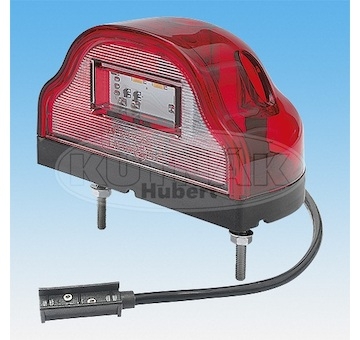 LED OSVĚTLENÍ SPZ S ČERVENÝM POUZDREM S KONCOVKOU P&R + 0,5 m KABEL