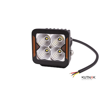 LED PRACOVNÍ SVĚTLOMET - 2400 LUMENŮ S LED POZIČNÍM SVĚTLEM, 10-30V + 0,4 m KABEL