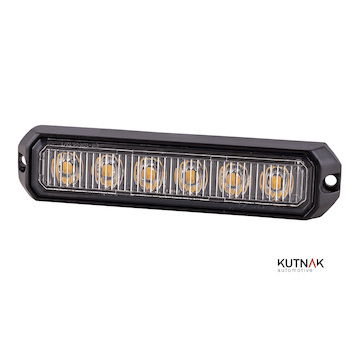 LED VÝSTRAŽNÉ SVĚTLO ORANŽOVÉ, 9-30V + 0,4 m KABEL
