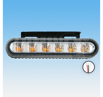 LED VÝSTRAŽNÉ SVĚTLO ORANŽOVÉ, 9-33V + 0,25 m KABEL