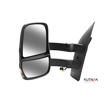 LEVÉ ZRCADLO ELEKTRICKY OVLÁDANÉ S TEPLOTNÍM SENZOREM + DLOUHÝ DRŽÁK