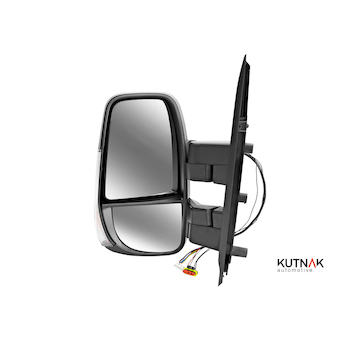 LEVÉ ZRCADLO ELEKTRICKY OVLÁDANÉ S TEPLOTNÍM SENZOREM + KRÁTKÝ DRŽÁK