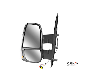 LEVÉ ZRCADLO MANUALNĚ OVLÁDANÉ, VYHŘ., BEZ TEPLOTNÍHO SENZORU + KRÁTKÝ DRŽÁK