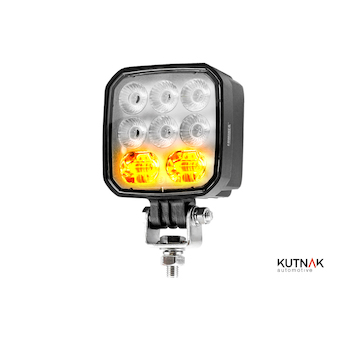 LUMINEX LED pracovní reflektor na auto s výstražným světlem, rozptylový, 12/24 V