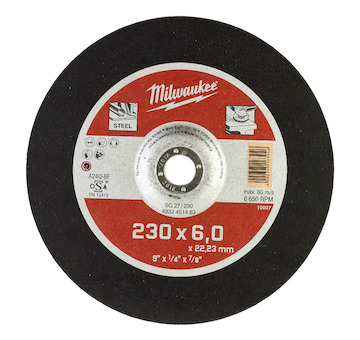 Metal grinding discs - contractor series SG 27 / 230 x 6 x 22 mm Contractor series - 10 pcs