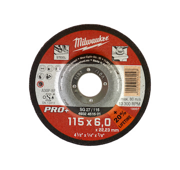 Metal Grinding Discs SG 27 / 115 x 6 x 22 mm - 25 pcs