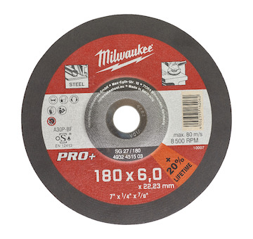 Metal Grinding Discs SG 27 / 180 x 6 x 22 mm - 10 pcs