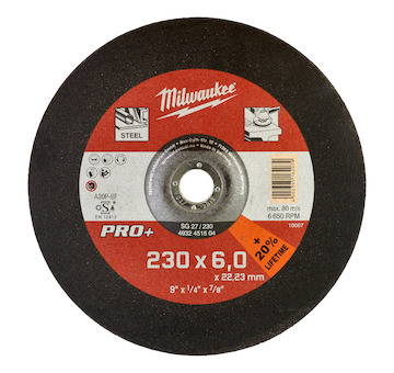 Metal Grinding Discs SG 27 / 230 x 6 x 22 mm - 10 pcs