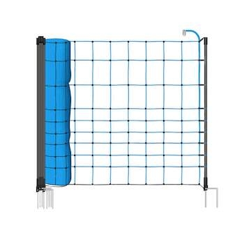 Modrá vodivá síť STANDARD pro elektrický ohradník proti vlkům, výška 120 cm, 50 m, dvojitý hrot