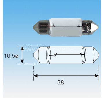 ORIGINÁLNÍ ŽÁROVKA C10W 24V MAGNETI MARELLI