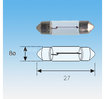 ORIGINÁLNÍ ŽÁROVKA C3W 12V MAGNETI MARELLI