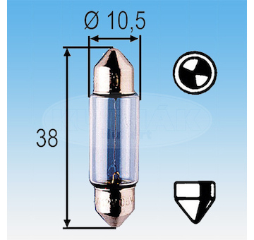ORIGINÁLNÍ ŽÁROVKA C7W 12V MAGNETI MARELLI