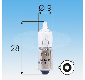 ORIGINÁLNÍ ŽÁROVKA H6W 12V MAGNETI MARELLI