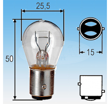ORIGINÁLNÍ ŽÁROVKA P21 4W 12V MAGNETI MARELLI