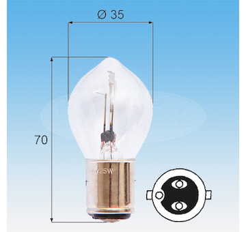 ORIGINÁLNÍ ŽÁROVKA S2 12V MAGNETI MARELLI