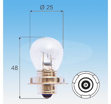 ORIGINÁLNÍ ŽÁROVKA S3 6V MAGNETI MARELLI