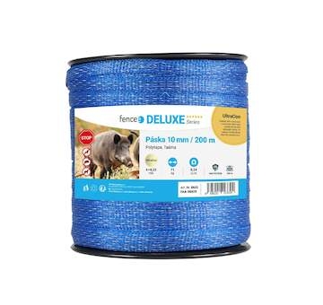 Páska pro elektrický ohradník, šířka 10 mm, modrá, délka 200 m