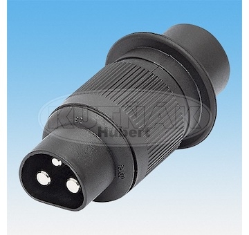 PLASTOVÁ ZÁSTRČKA 3-POLOVÁ 12V / 24V