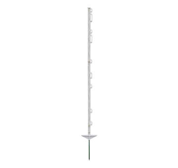 Plastový sloupek pro elektrický ohradník, délka 125 cm, 9 oček, bílá