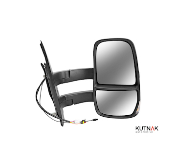 PRAVÉ ZRCADLO ELEKTRICKY OVLÁDANÉ, VYHŘÍVANÉ + DLOUHÝ DRŽÁK