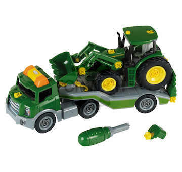 Přepravní vozidlo s John Deere traktorem