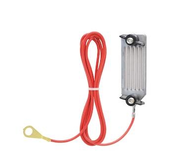Připojovací červený kabel na pásku elektrického ohradníku - 130 cm