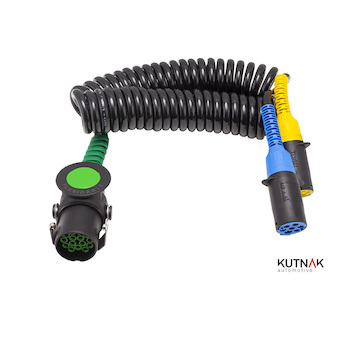 PROPOJOVACÍ KABEL. 1x 15-PÓLOVÝ + 2x 7-PÓLOVÝ 24V