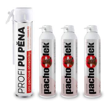 Sada pachový ohradník na srnky, jeleny a zajíce až 1,5 km - 1 ks PU pěny + 3 ks koncentrátu