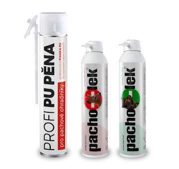 Sada pachový ohradník - proti srnkám a prasatům až 1,5 km - 1 ks PU pěna + 2 ks koncentrátu