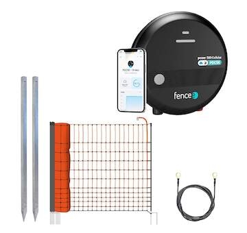 Sada pro elektrický ohradník se sítí pro ovce a kozy – LTE zdroj DUO PDC50 – síť 50m