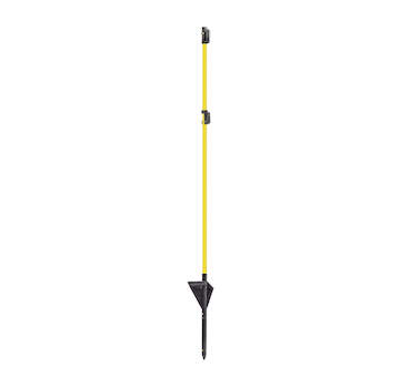 Sklolaminátová oválná tyčka pro elektrický ohradník 110 cm, nášlap a hrot, 2 izolátory