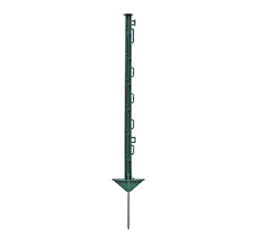 Sloupek plastový pro elektrický ohradník, délka 74 cm, 7 oček, zelený
