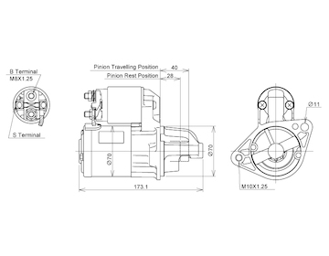 STARTÉR 12V / 0,9kW 8 zubů - ORIGINÁL MITSUBISHI