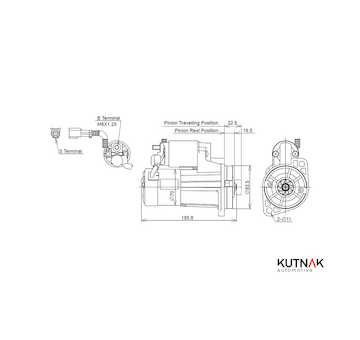 STARTÉR 12V / 1,2kW 12 zubů - ORIGINÁL MITSUBISHI